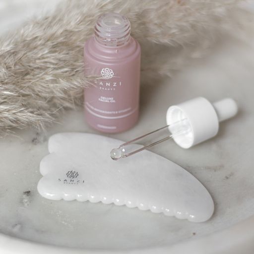 Gua Sha White Jade Sculpt - Facial & Body - Billede 4